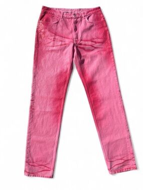 Givenchy Men’s RTW - Straight Fit Trousers in Heavy Crackled Paint on Denim V2